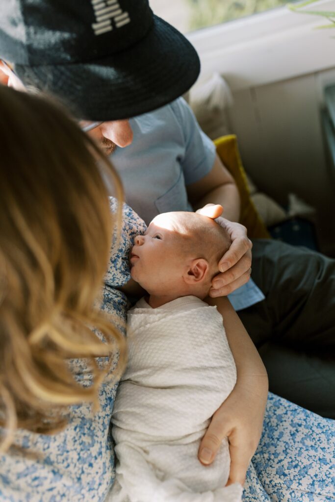 In-home newborn session in Edina, MN with big brother