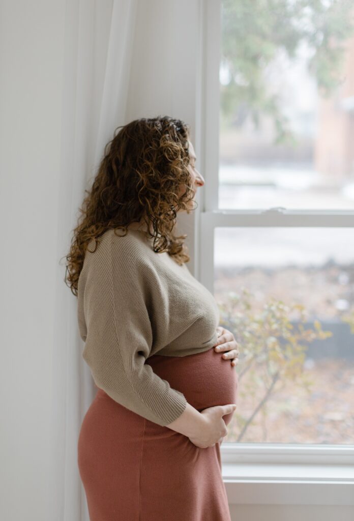 Maternity photo session in St. Paul, MN with first-time parents