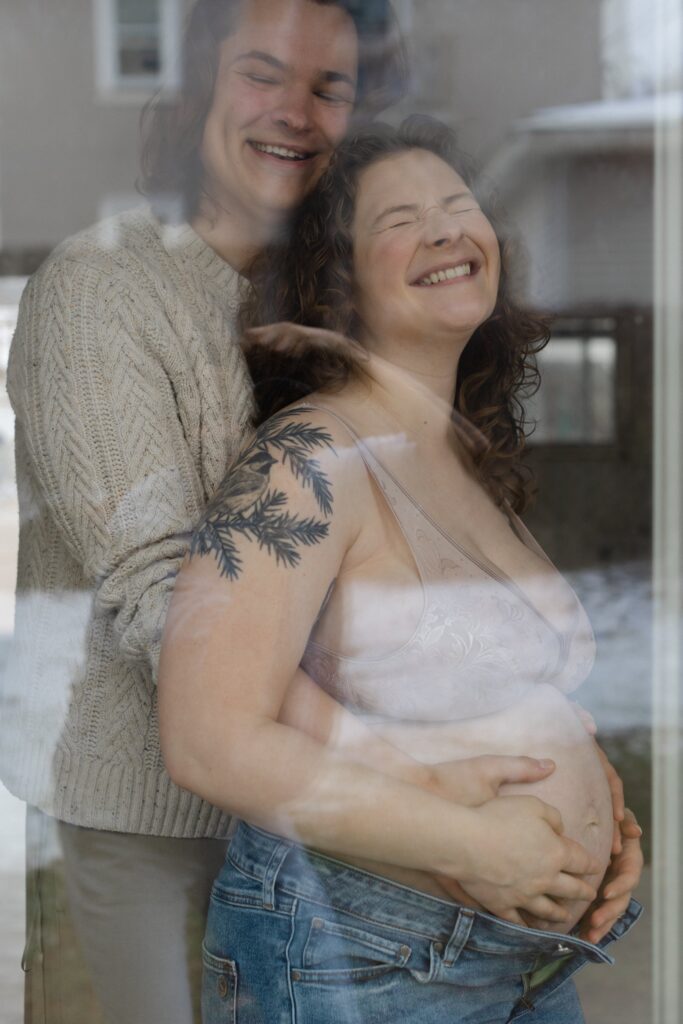 Maternity photo session in St. Paul, MN with first-time parents