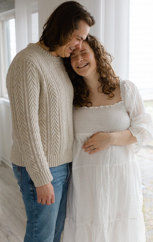Maternity photo session in St. Paul, MN with first-time parents