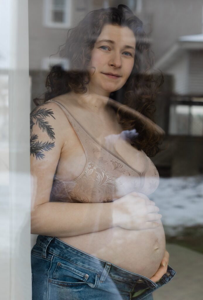 Maternity photo session in St. Paul, MN with first-time parents