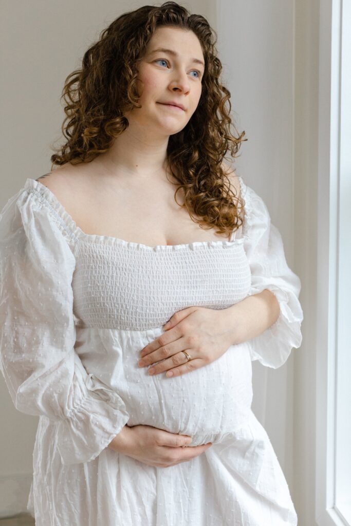 Maternity photo session in St. Paul, MN with first-time parents